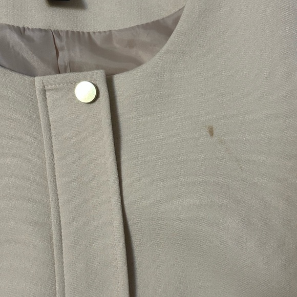 Bomber jacket leather sleeves button down and zipper - Picture 3 of 3